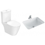 Inax Compact Codie 自由咀座廁連水箱及緩降廁板 配 長方形檯底面盆 (IN2407HKB1-WT-0 + AL-2298V/BW1) (不包含風琴喉)